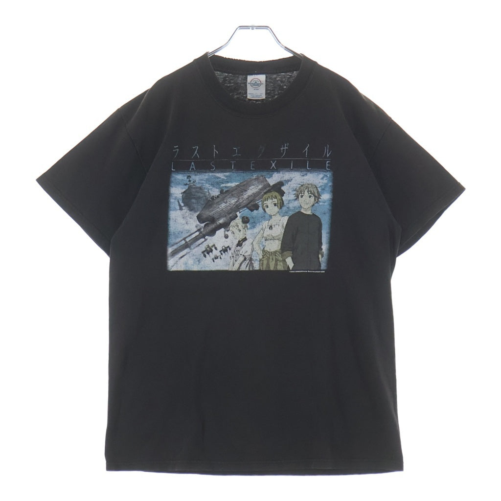 VINTAGE(ヴィンテージ) 00S LAST EXILE 2003 GONZO ラストエグザイル アニメ イラスト フロントプリント 半袖Tシャツ カットソー ブラック
