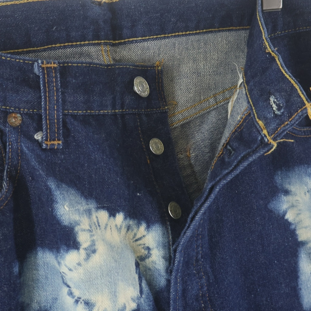 Levi's(リーバイス) 60-70S BIG E 後期 並行ステッチ 足長R ボタン裏刻印6 ブリーチ デニム インディゴ