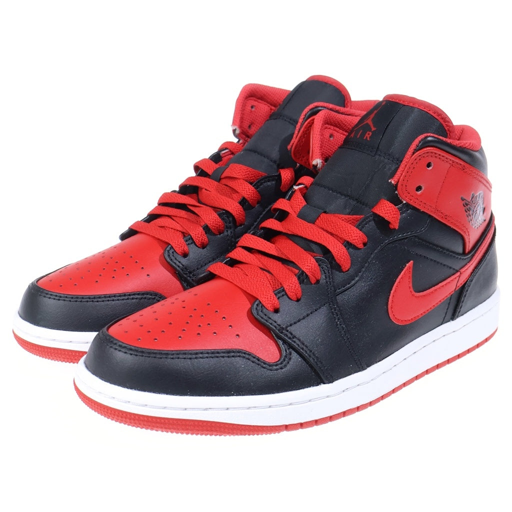 NIKE(ナイキ) Air Jordan 1 Mid Bred Toe ナイキ エアジョーダン1 ミッド ブレッドトゥ レッド/ブラック/ホワイト US8.5/26.5cm DQ8426-060