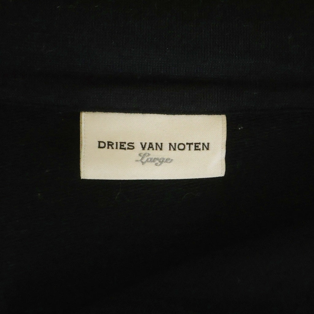 DRIES VAN NOTEN(ドリスヴァンノッテン) 00S KNIT SLEEVE SWITCHING HOODIE 袖ニット切替 フーディー ブラック