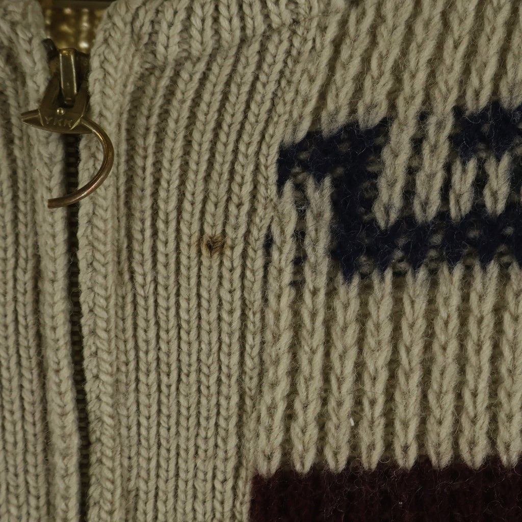 PENDLETON(ペンドルトン) 70-80S COWICHAN KNIT SWEATER カウチンニット ベージュ/レッド/ブルー