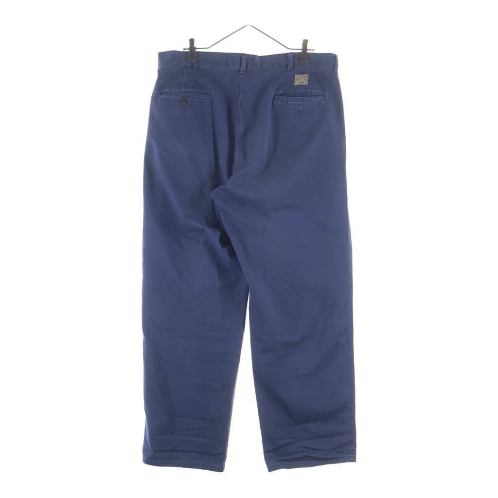 POLO RALPH LAUREN(ポロラルフローレン) 90S 2 TUCK CHINO PANTS USA製 コットン チノ パンツ ブルー