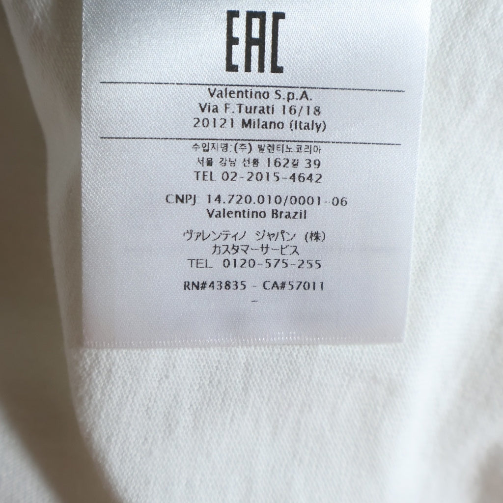 VALENTINO(ヴァレンティノ) DREAMERS TEE UOMO Vロゴドリーマーズ 半袖Tシャツ カットソー ホワイト TV0MG06B681