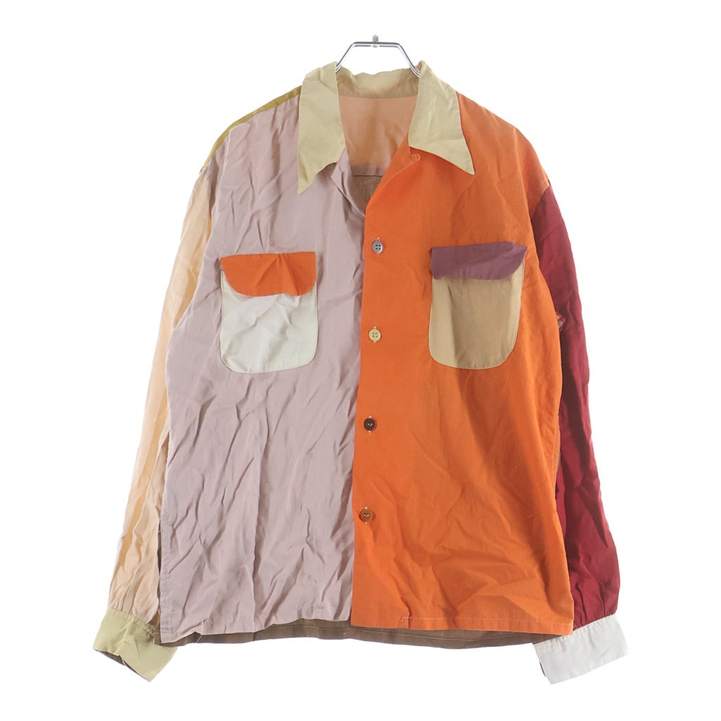 VINTAGE(ヴィンテージ) 50S CRAZY PATTERN RAYON POLYESTER L/S SHIRT クレイジー パターン レーヨン ポリエステル 長袖シャツ マルチカラー