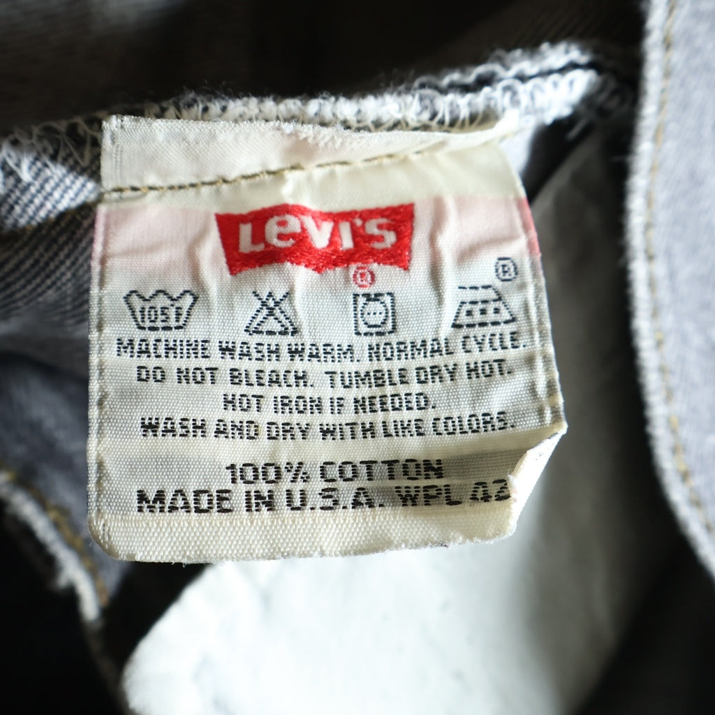 Levi's(リーバイス) 90s VINTAGE 501 先染め スモールe ボタン裏刻印520 デニムパンツ ブラック