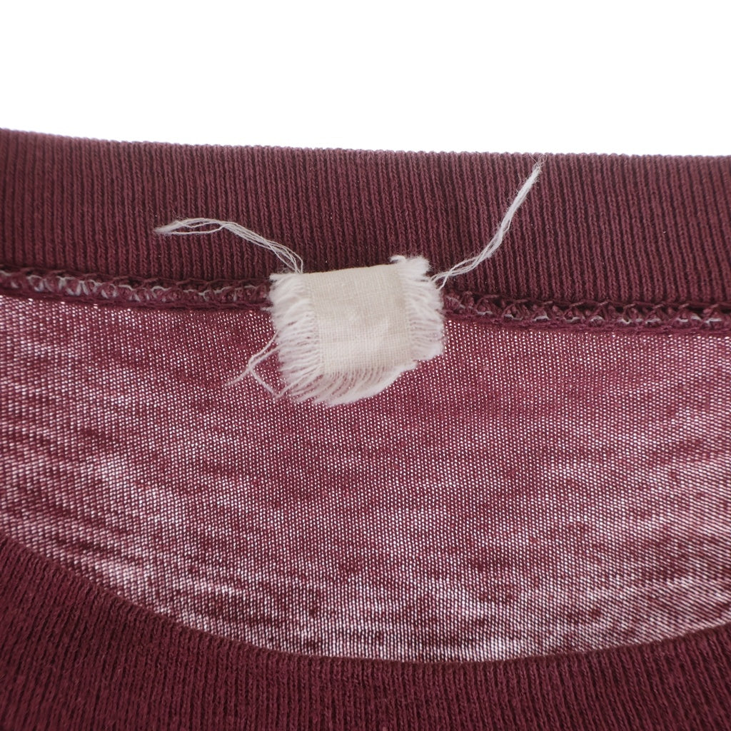 VINTAGE(ヴィンテージ) 60-70S 44 NUMBERING L/S ナンバリング 長袖 カットソー バーガンディ