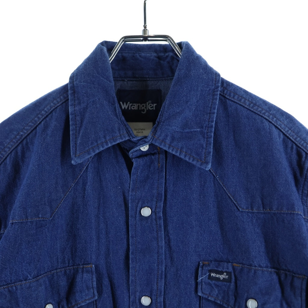 Wrangler(ラングラー) WESTERN WORK L/S SHIRT ウエスタン ワーク 長袖シャツ インディゴ 70127MW