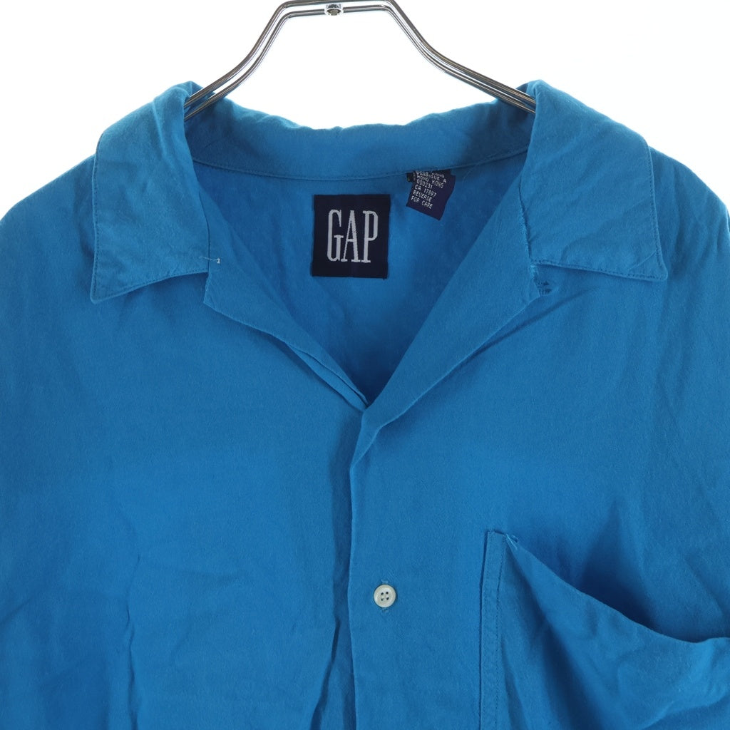 GAP(ギャップ) OLD GAP RAYON OPEN COLOR SHIRT レーヨン オープンカラー半袖シャツ ブルー