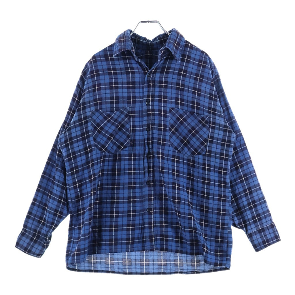 VINTAGE(ヴィンテージ) 60-70S FLANNEL L/S CHECK SHIRT フランネル チェック 長袖シャツ ブルー/ブラック/ホワイト