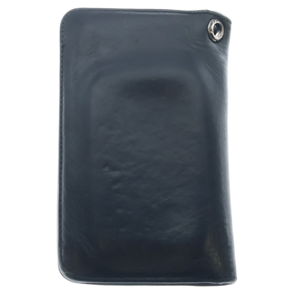 CHROME HEARTS(クロムハーツ) 1ZIP CROSS PATCH 1ジップ クロスパッチ付きクロスボタンレザーウォレット財布