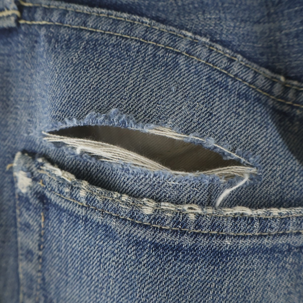Levi's(リーバイス) 40-50S 501XX 47MODEL BIG E 片面タブ 革パッチ 隠しリベット 通常R 赤耳 デニムパンツ インディゴ