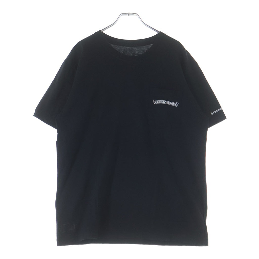 CHROME HEARTS(クロムハーツ) SCROLL RABEL TEE スクロールラベル 胸ポケット半袖プリントTシャツ ブラック