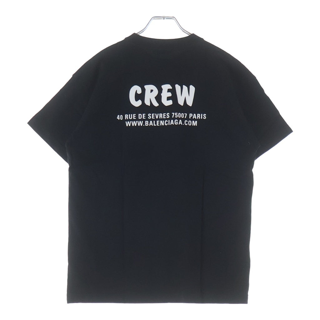 BALENCIAGA(バレンシアガ) 20SS CREWプリント クルーネック 半袖Tシャツ ブラック 612965 TIV24