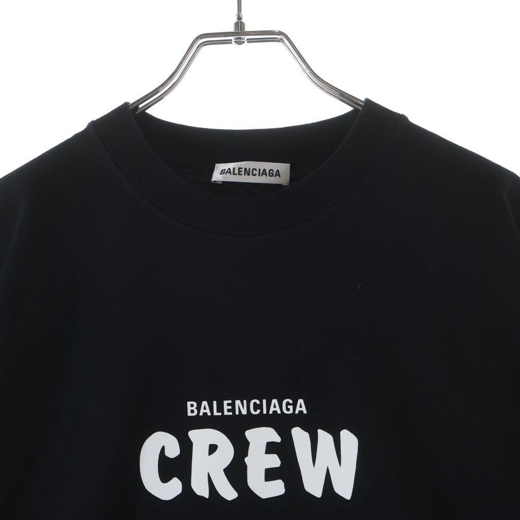 BALENCIAGA(バレンシアガ) 20SS CREWプリント クルーネック 半袖Tシャツ ブラック 612965 TIV24