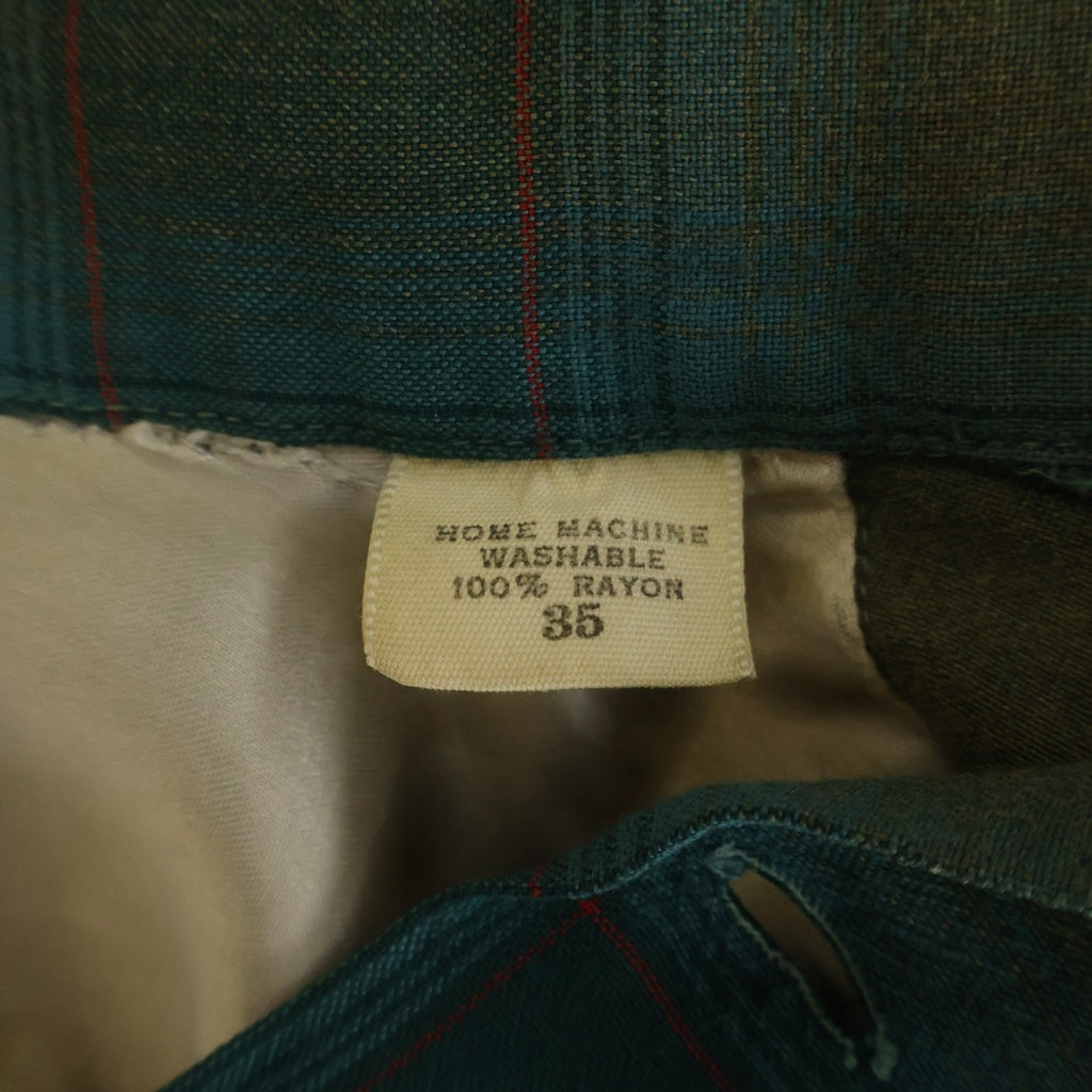 VINTAGE(ヴィンテージ) 60-70s ARROW CHEVELLA OMBRE CHECK RAYON L/S SHIRTS オンブレチェック レーヨン 長袖 シャツ ブラウン/グリーン