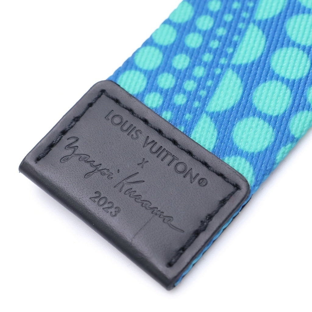 LOUIS VUITTON(ルイヴィトン) ×YK 草間彌生 サンチュール LV ウェビング ブルー ベルト M0671Z BC4282 レディース