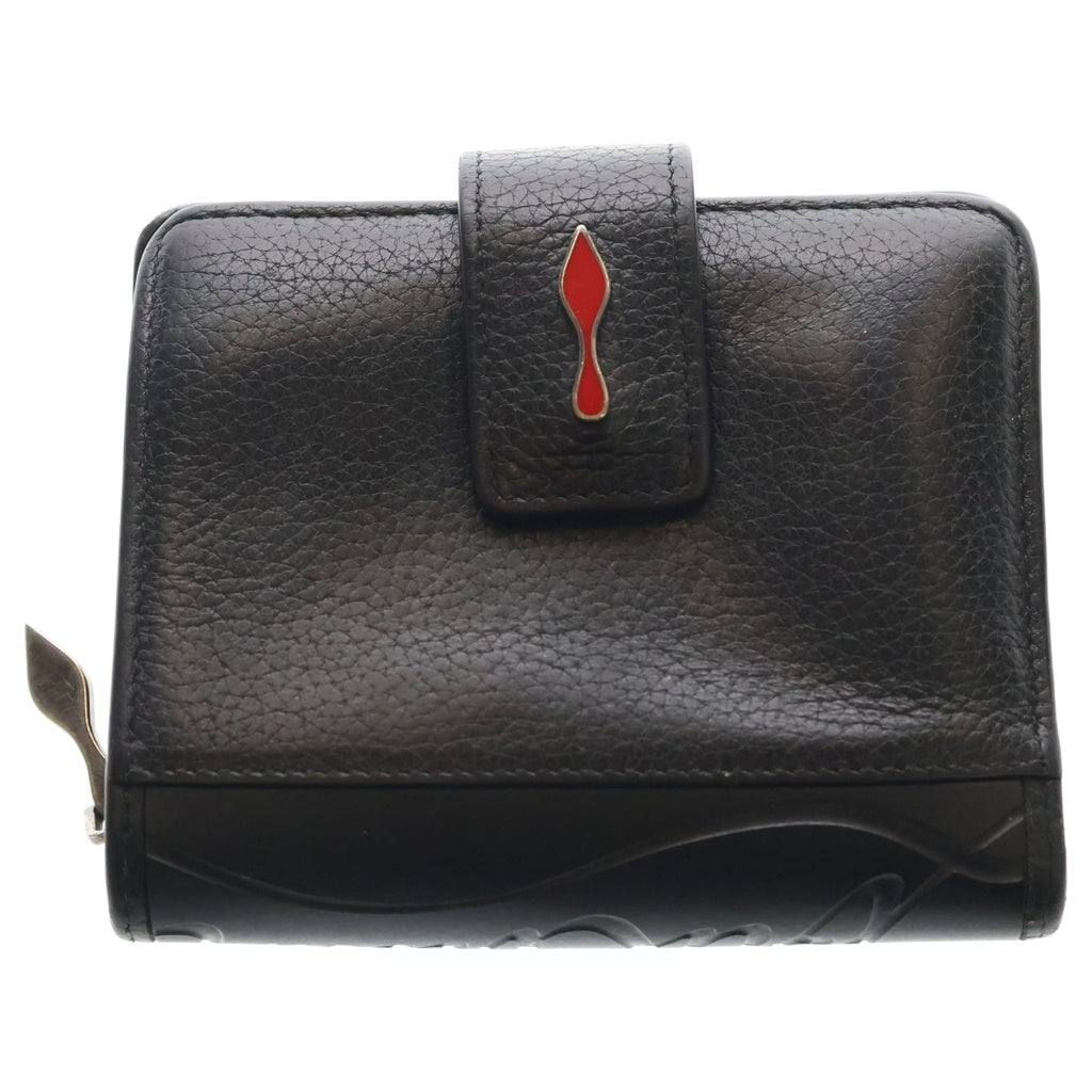 CHRISTIAN LOUBOUTIN(クリスチャンルブタン) PALOMA WALLET パロマ コンパクトウォレット 折り畳み財布 ブラック/レッド