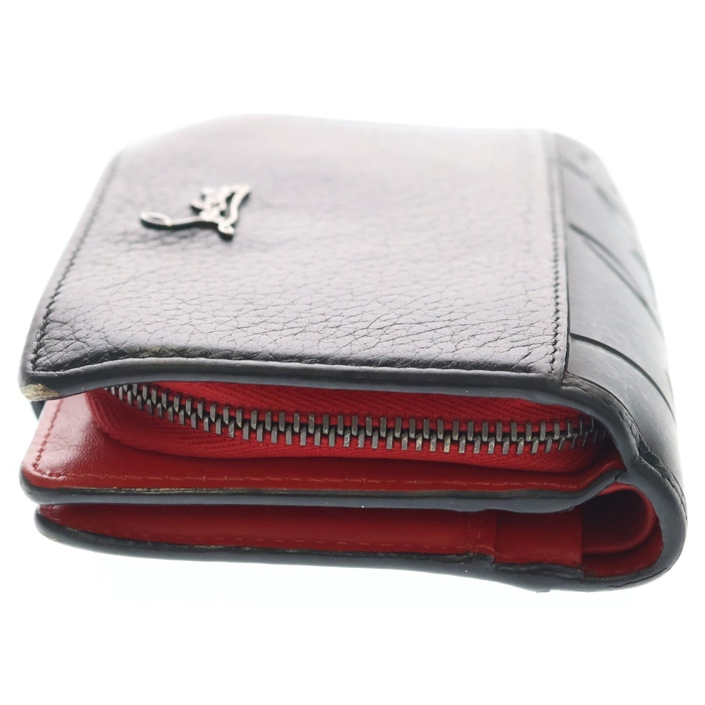 CHRISTIAN LOUBOUTIN(クリスチャンルブタン) PALOMA WALLET パロマ コンパクトウォレット 折り畳み財布 ブラック/レッド