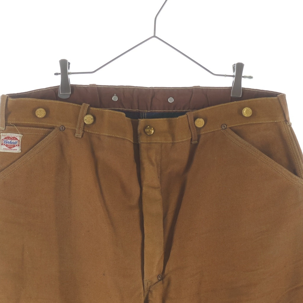 CARHARTT(カーハート) 50S HEART TAG DUCK PANTS ハートタグ フラッシャー付き 裏地ブランケット ダック ワークパンツ ブラウン