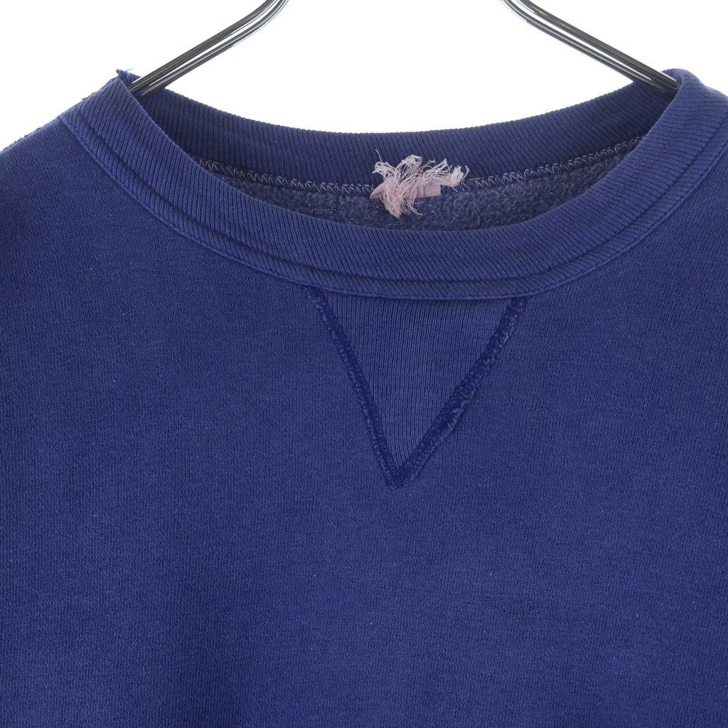 VINTAGE(ヴィンテージ) 50-60S SOLID SWEAT ソリッド スウェット バインダー 前V 貫通ステッチ スウェット トレーナー ネイビー