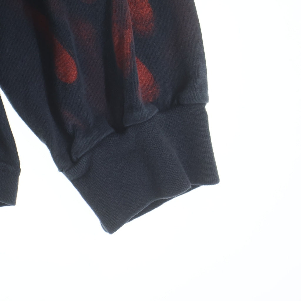 HARLEY DAVIDSON(ハーレーダビッドソン) 00S BAR&SHIELD INFERNO FLAME SLEEVE CYCLE CONNECTION L/S TEE 袖フレイム 両面プリント 長袖カットソーTシャツ ブラック