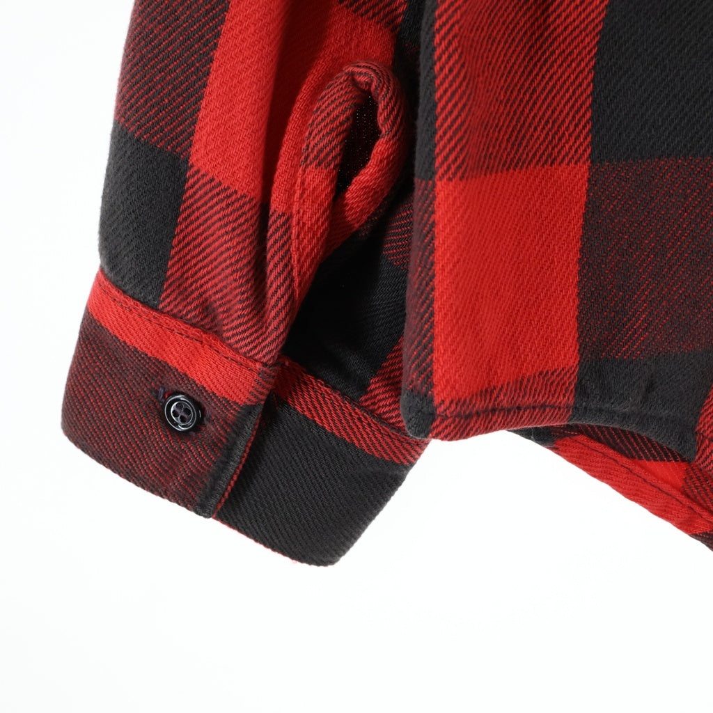 FIVE BROTHERS(ファイブブラザー) 70-80S FLANNEL CHECK L/S SHIRT フランエル チェック 長袖チェック シャツ レッド/ブラック