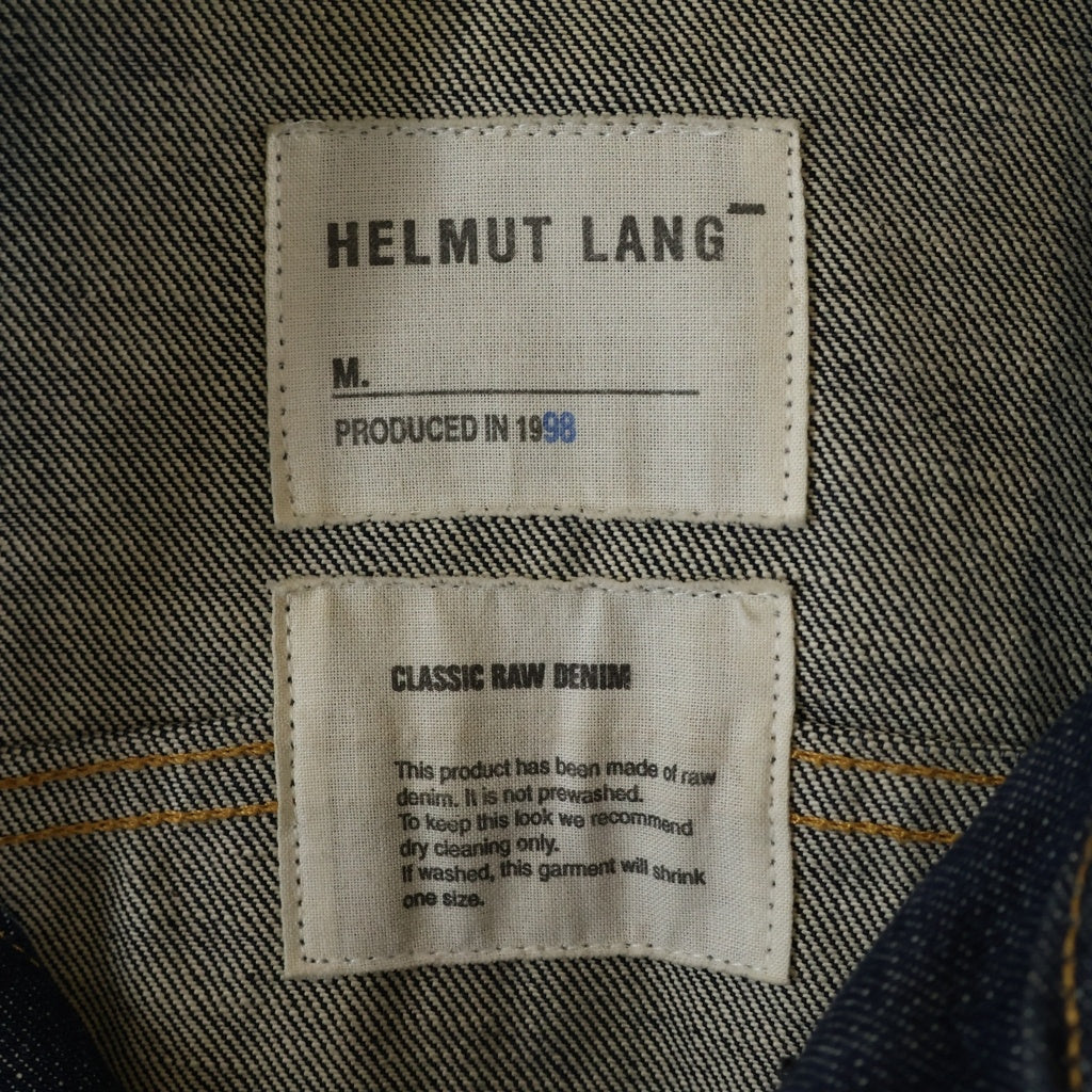 HELMUT LANG(ヘルムートラング) 98S DENIM JACKET 3rd TYPE 本人期 デニムトラッカージャケット インディゴ
