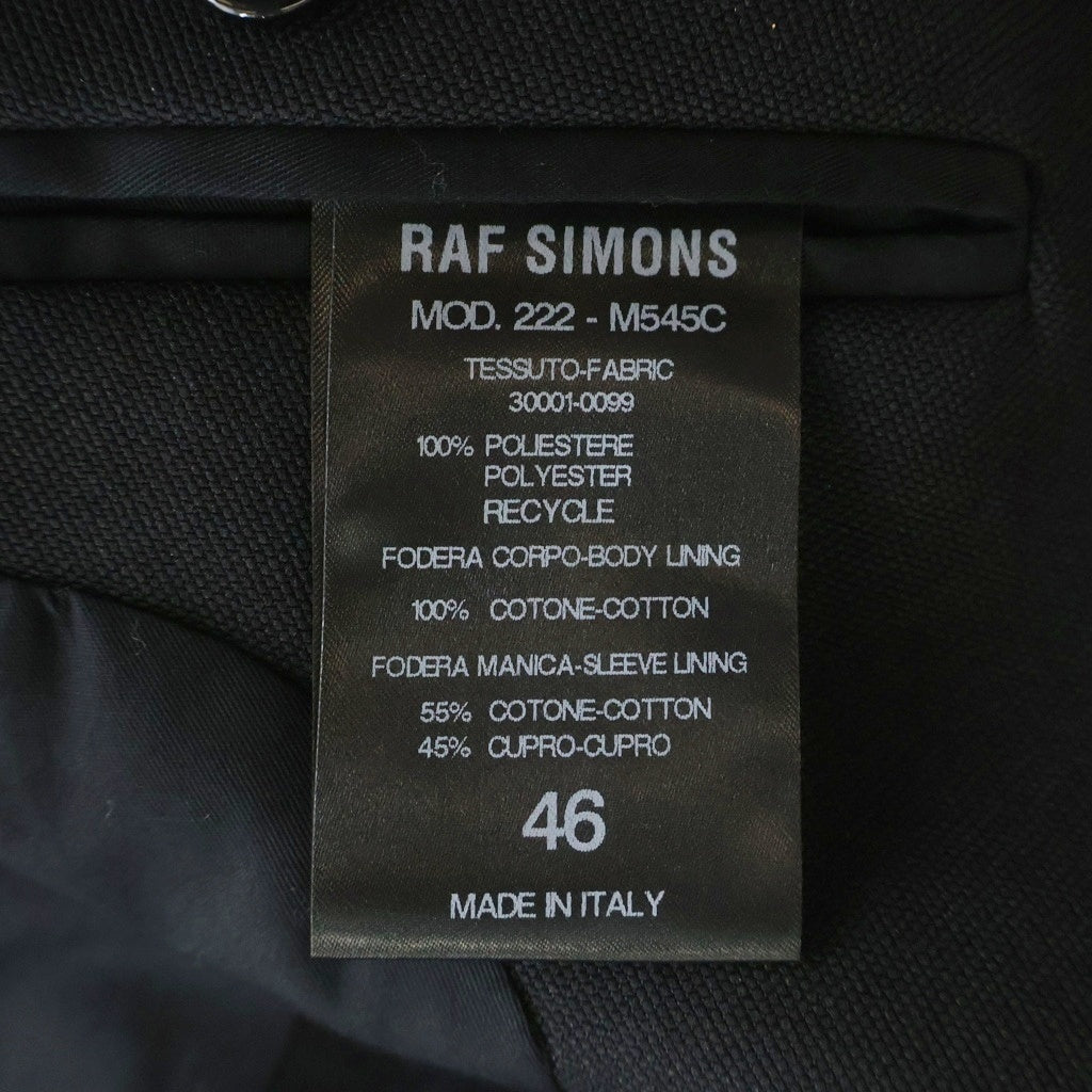 RAF SIMONS(ラフシモンズ) Grand Fete de Nuit OVER SIZE TAILORED JACKET オーバーサイズテーラードジャケット ブラック 222-M545C