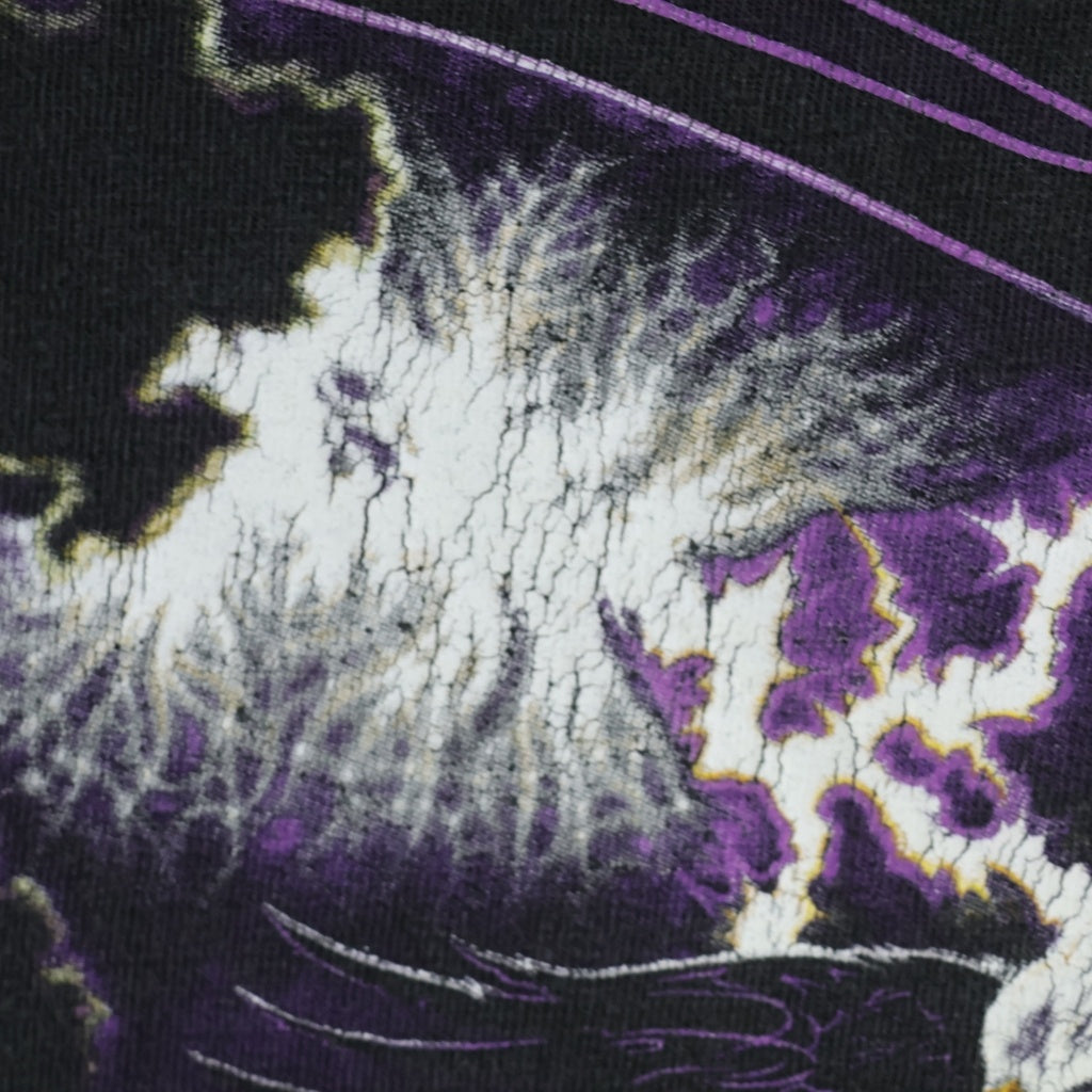 HARLEY DAVIDSON(ハーレーダビッドソン) 00S THUNDER & EAGLE PRINT TEE サンダーイーグル 両面プリント半袖カットソーTシャツ ブラック