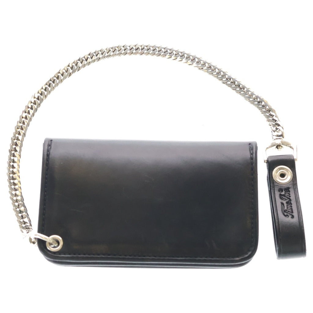 TOKYO INDIANS MC(トーキョー インディアンズ) Timc Inc. Trucker Wallet w/ 6-sided Double Curb Chain トラッカーウォレット ダブル ウォレットチェーン 財布 ブラック レザー