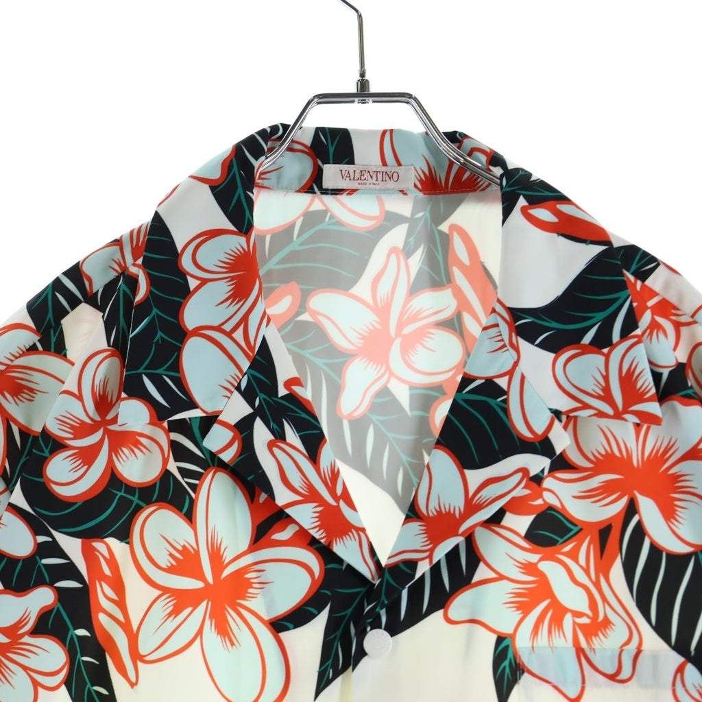 VALENTINO(ヴァレンティノ) ×SUN SURF ALOHA SHIRTS 3V3AAA979L0 ×サンサーフ アロハシャツ 半袖ハイビスカスシャツ ホワイト/レッド