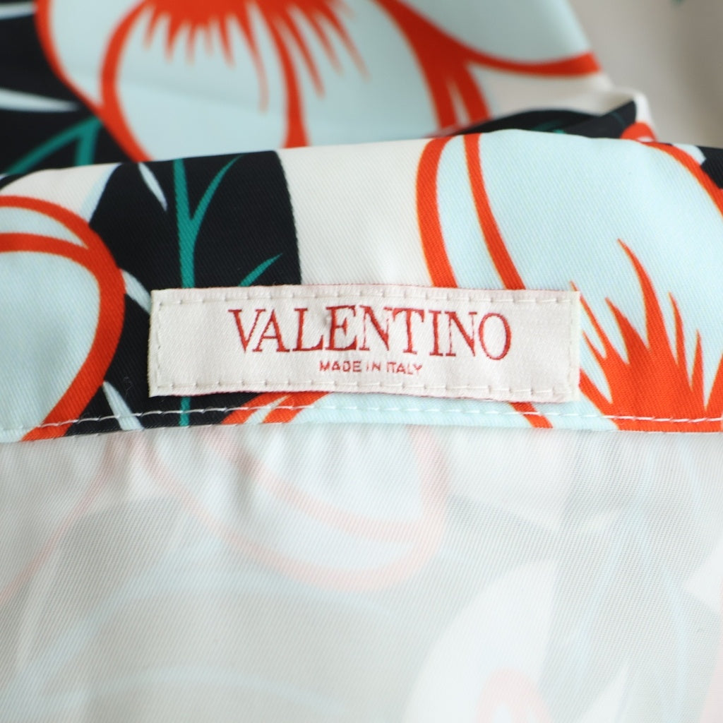 VALENTINO(ヴァレンティノ) ×SUN SURF ALOHA SHIRTS 3V3AAA979L0 ×サンサーフ アロハシャツ 半袖ハイビスカスシャツ ホワイト/レッド