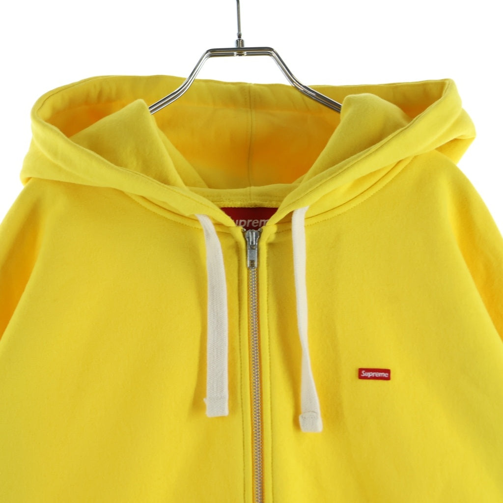SUPREME(シュプリーム) 22AW ZIP UP HOODED SWEATSHIRT SMALL BOX LOGO スモールボックスロゴ ジップアップ フーディー パーカー イエロー
