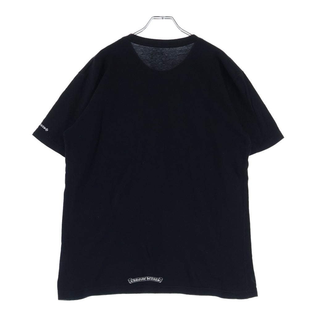 CHROME HEARTS(クロムハーツ) Neck Logo S/S Tee ネック ロゴ 半袖Tシャツ カットソー ブラック 2212-304-0010