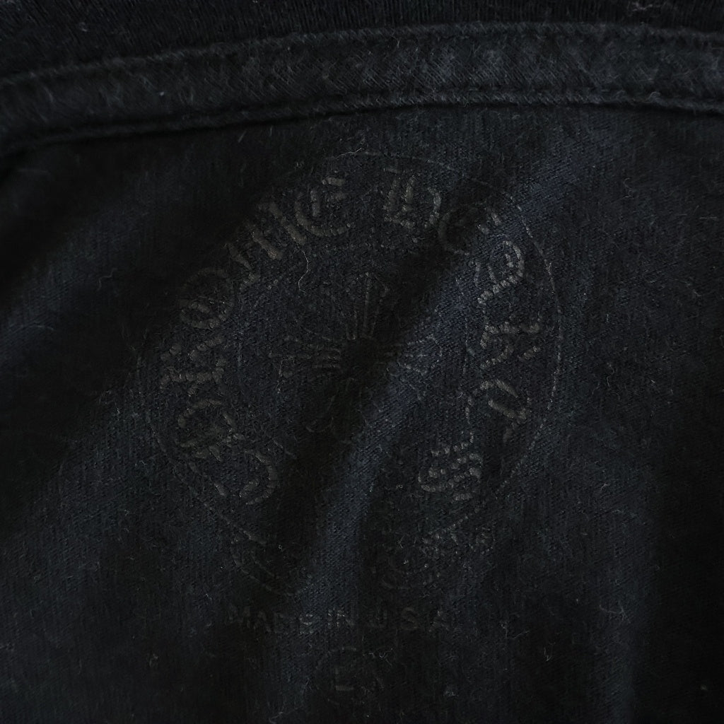 CHROME HEARTS(クロムハーツ) Neck Logo S/S Tee ネック ロゴ 半袖Tシャツ カットソー ブラック 2212-304-0010