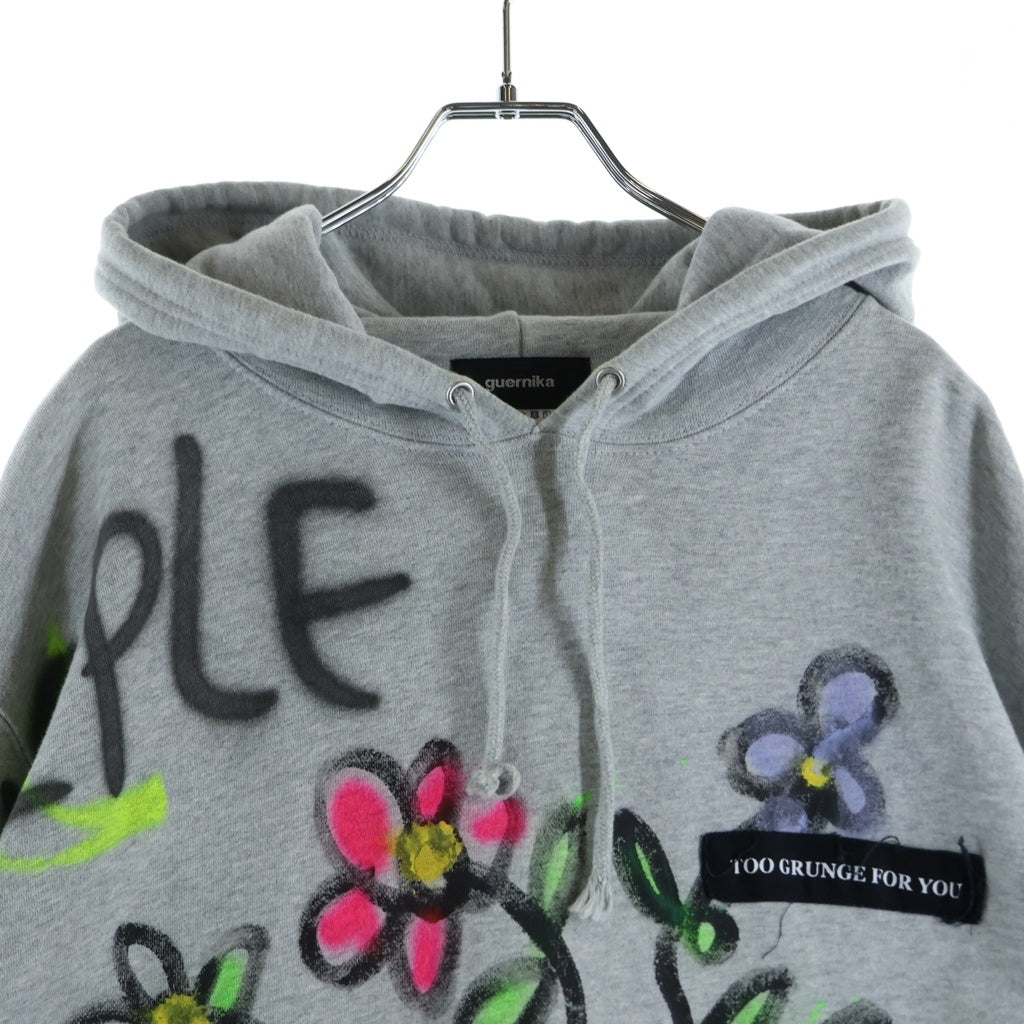 GUERNIKA(ゲルニカ) HAND PAINT HOODIE ハンドペイント フーディー グレー