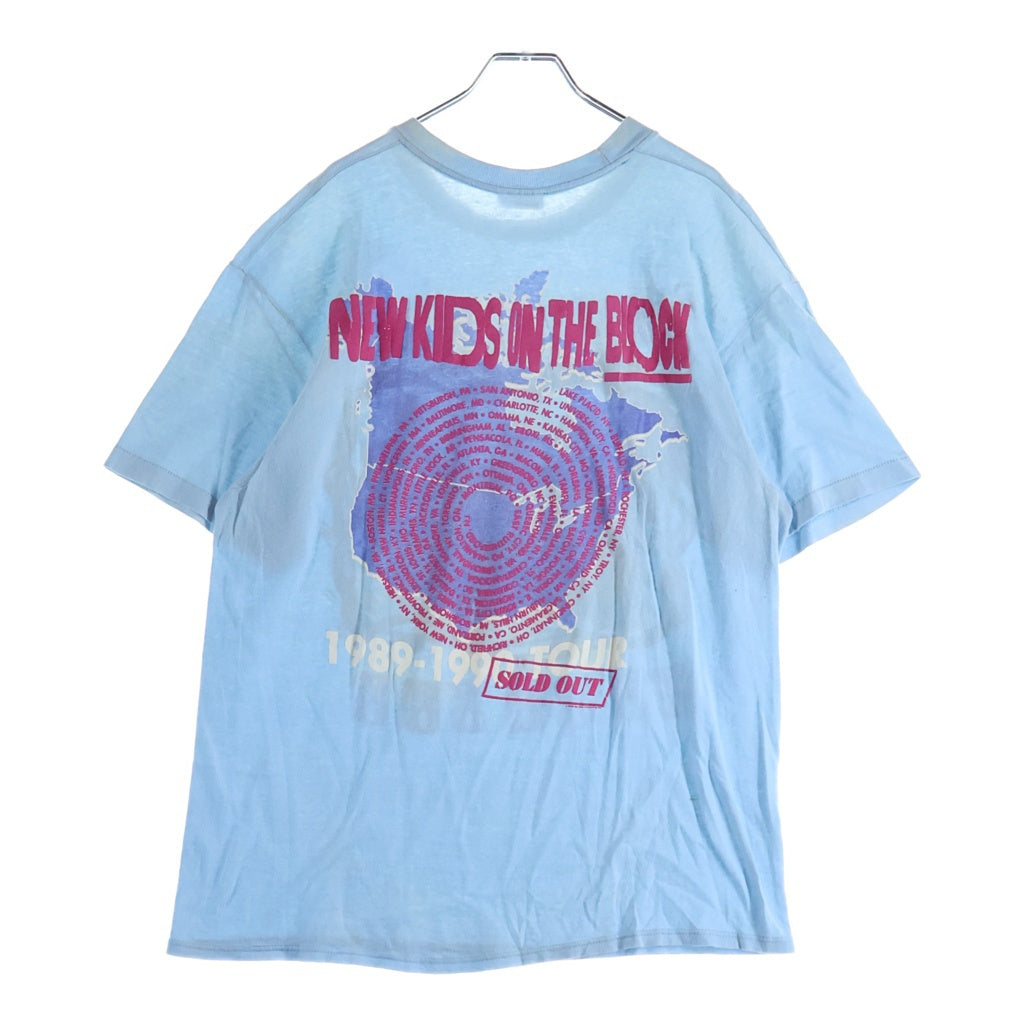 VINTAGE(ヴィンテージ) 80-90S NEWKIDS ON THE BLOCK TOUR TEE ニューキッズ ツアー 発泡プリント 半袖Tシャツ ブルー