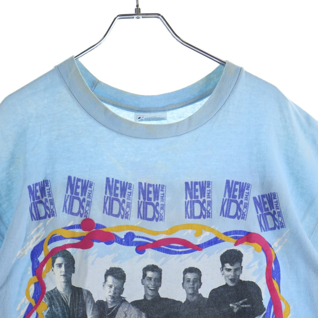 VINTAGE(ヴィンテージ) 80-90S NEWKIDS ON THE BLOCK TOUR TEE ニューキッズ ツアー 発泡プリント 半袖Tシャツ ブルー