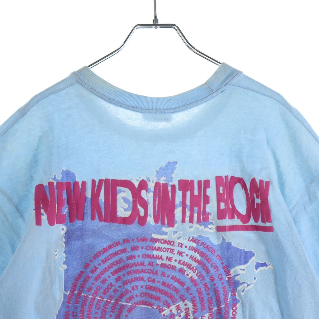 VINTAGE(ヴィンテージ) 80-90S NEWKIDS ON THE BLOCK TOUR TEE ニューキッズ ツアー 発泡プリント 半袖Tシャツ ブルー