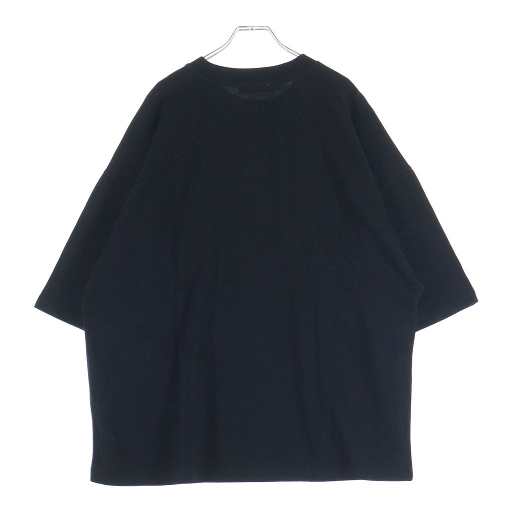 entire studios(エンタイア スタジオ) HEAVY BOXY TEE 半袖カットソーTシャツ ブラック UNU-25-2033