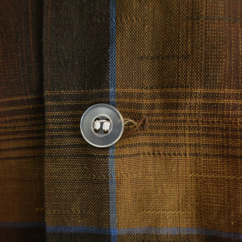 VINTAGE(ヴィンテージ) 60S ARROW KING COTTON S/S CHECK SHIRT 半袖チェックシャツ ブラウン