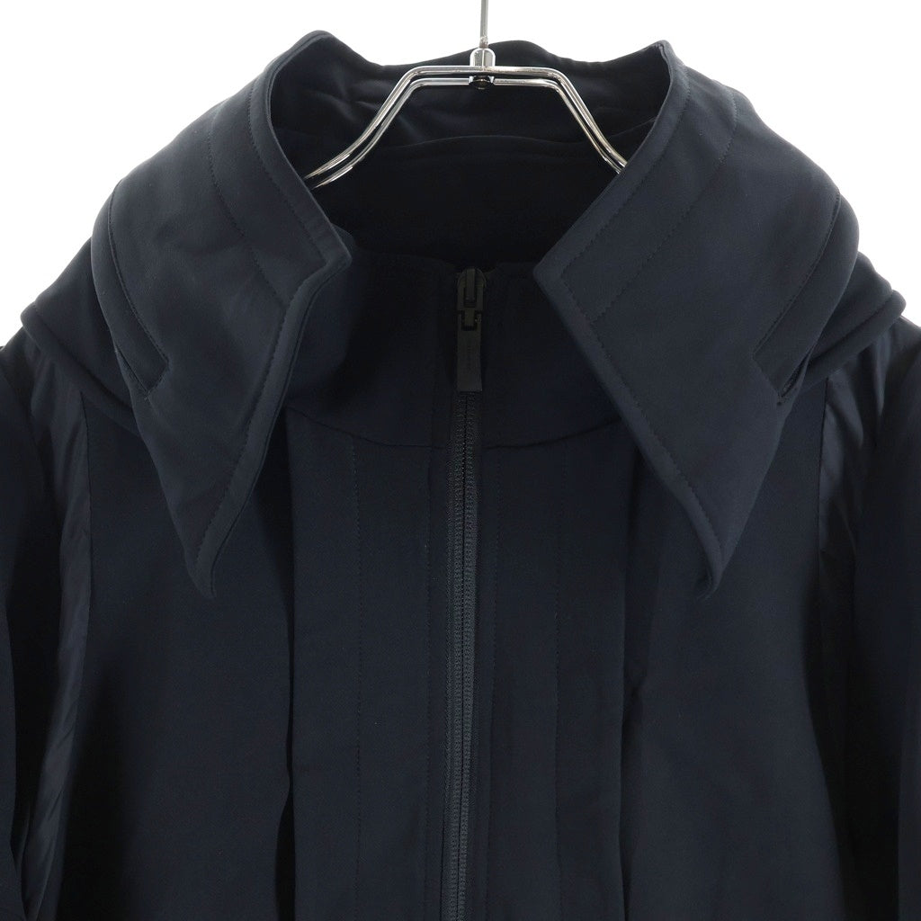ADER ERROR(アーダーエラー) 25AW TRESSY TRACK JAKCET BO01FWJK0401BKXL フード着脱可能 トラックジャケット ジップアップブルゾン ブラック