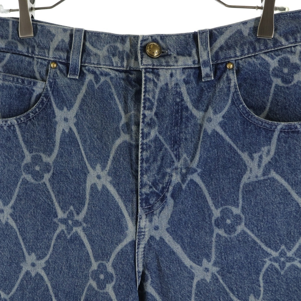 LOUIS VUITTON(ルイヴィトン) 24AW LV MONOGRAM DENIM SHORT PANTS 1AFQFF RM242MM KOE HRD24W LVモノグラム デニムハーフパンツ ショーツ ブルー