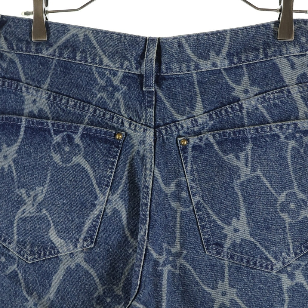 LOUIS VUITTON(ルイヴィトン) 24AW LV MONOGRAM DENIM SHORT PANTS 1AFQFF RM242MM KOE HRD24W LVモノグラム デニムハーフパンツ ショーツ ブルー