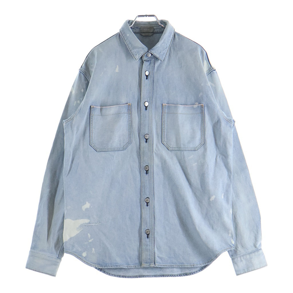 DIOR(ディオール) 21AW KENNY SCHARF ケニー シャーフ ロゴ 長袖 デニムシャツ インディゴ 113D585CY999