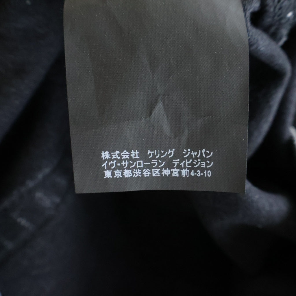 SAINT LAURENT PARIS(サンローランパリ) 14AW Hedi Slimane D02 M/SK-LW TAPERED DENIM PANTS エディ期 ニークラッシュ スキニー ジーンズ ダメージ加工 テーパード デニムパンツ 04700 YG805