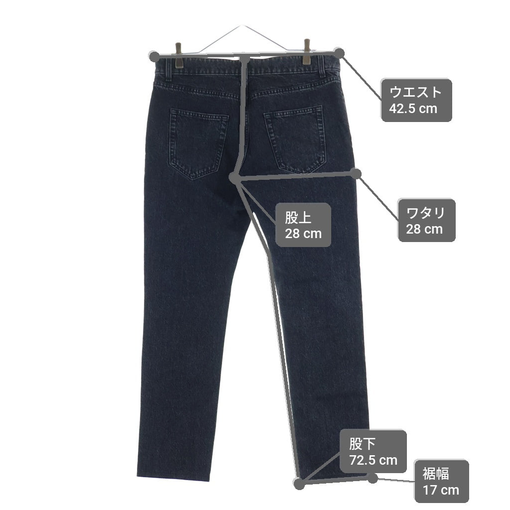 SAINT LAURENT PARIS(サンローランパリ) 14AW Hedi Slimane D02 M/SK-LW TAPERED DENIM PANTS エディ期 ニークラッシュ スキニー ジーンズ ダメージ加工 テーパード デニムパンツ 04700 YG805