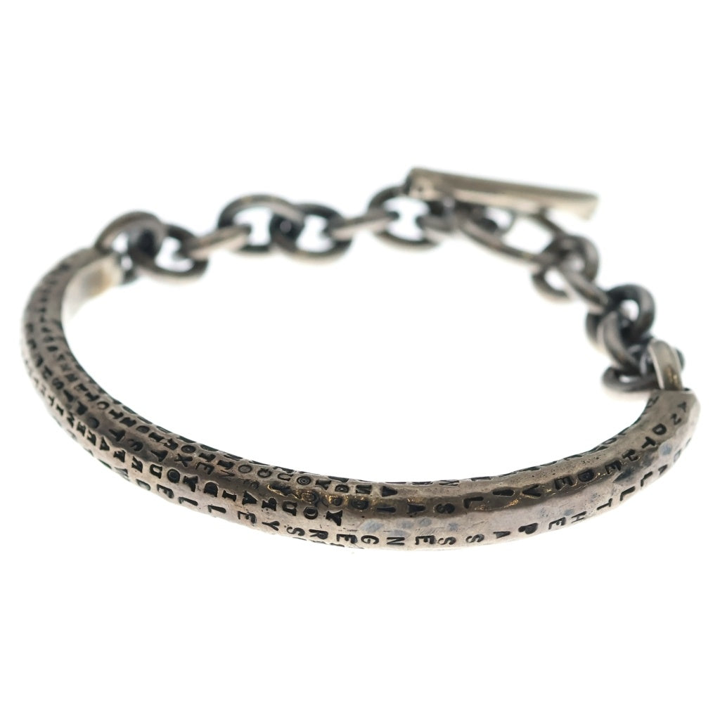 NO BRAND(ノーブランド) TOBIAS WISTISEN POETIC HALF BANGLE 詩刻印 バングル シルバー