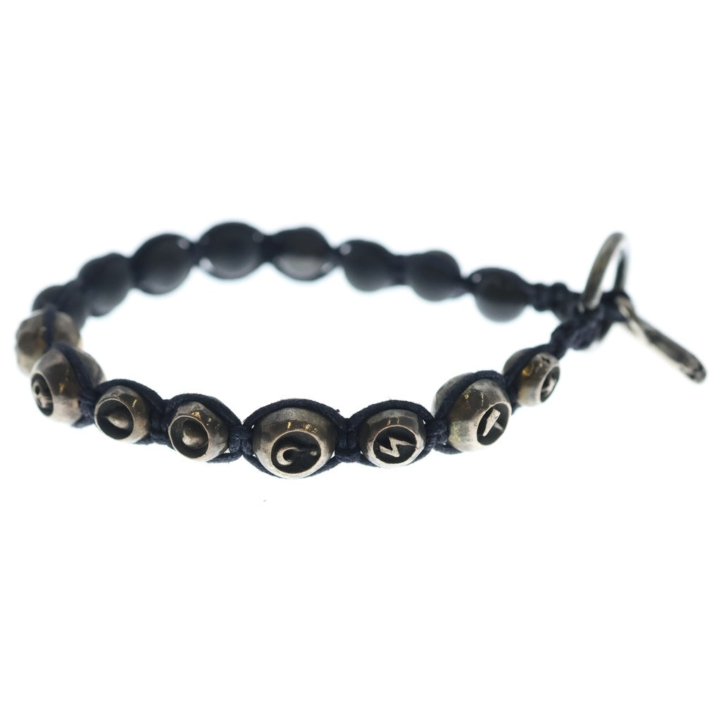 NO BRAND(ノーブランド) TOBIAS WISTISEN SINGLE WRAP MOTIF BEAD BRACELET シングルラップ ブレスレット シルバー/ブラック
