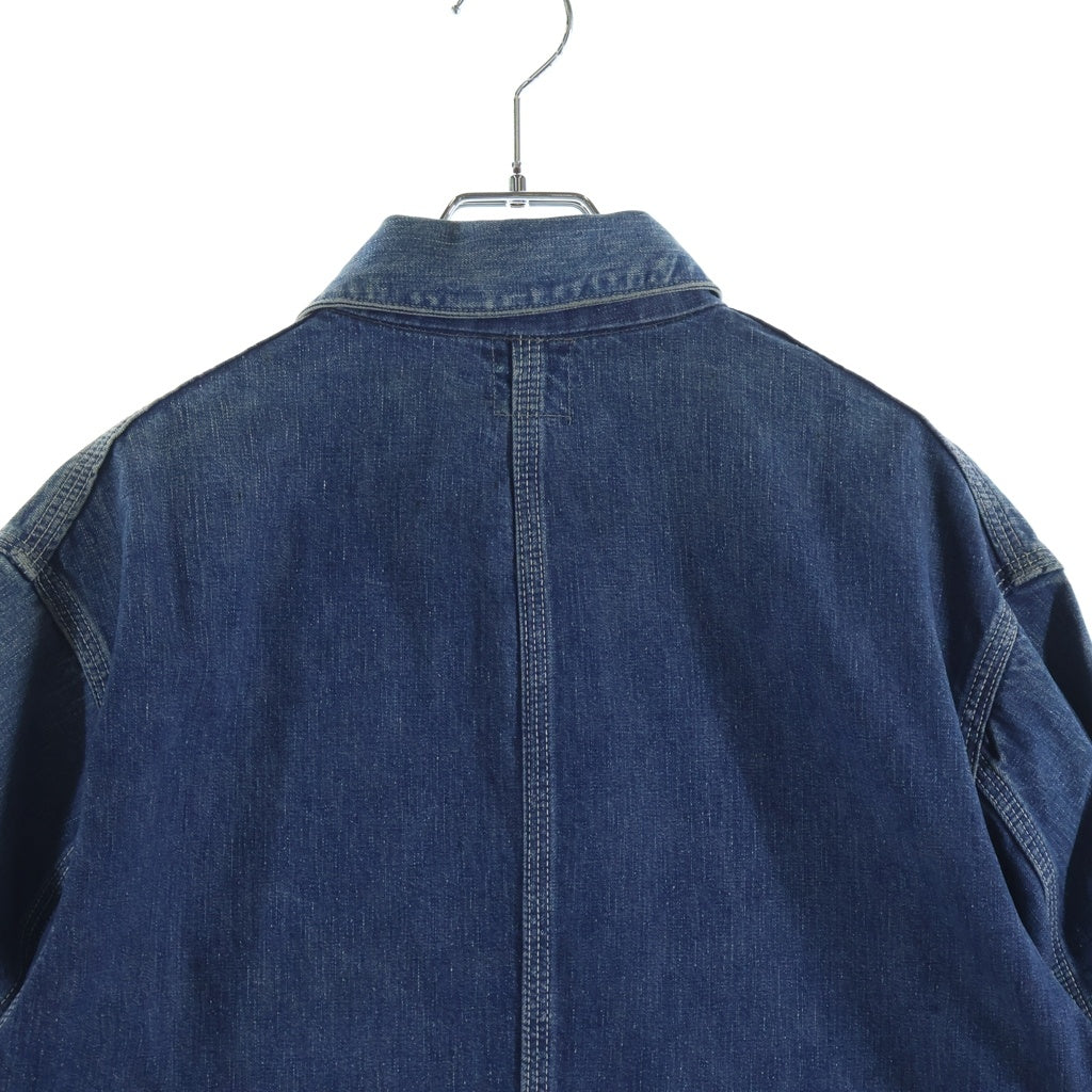 LEE(リー) 50S 91-J UNION MADE JELT DENIM SANFORIZED デカボタン ロングL 斜めe ポケット裏HBT デニム カバーオール ジャケット インディゴ